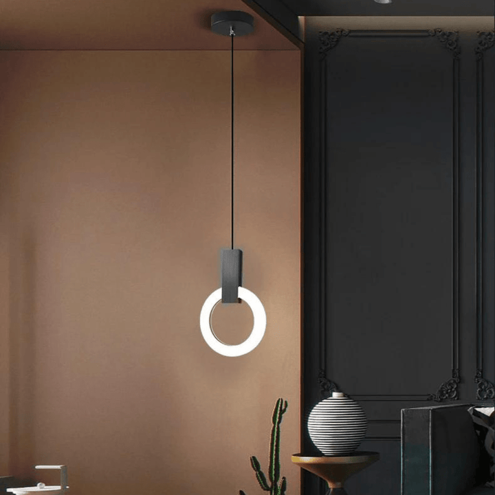 Nordisk LED Hänglampa i Trä, Rund