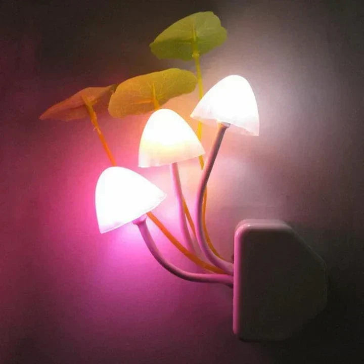 Svamp Nattlampa LED – Energibesparande med Smart Sensor | Magisk Stämningsbelysning för Barnrum