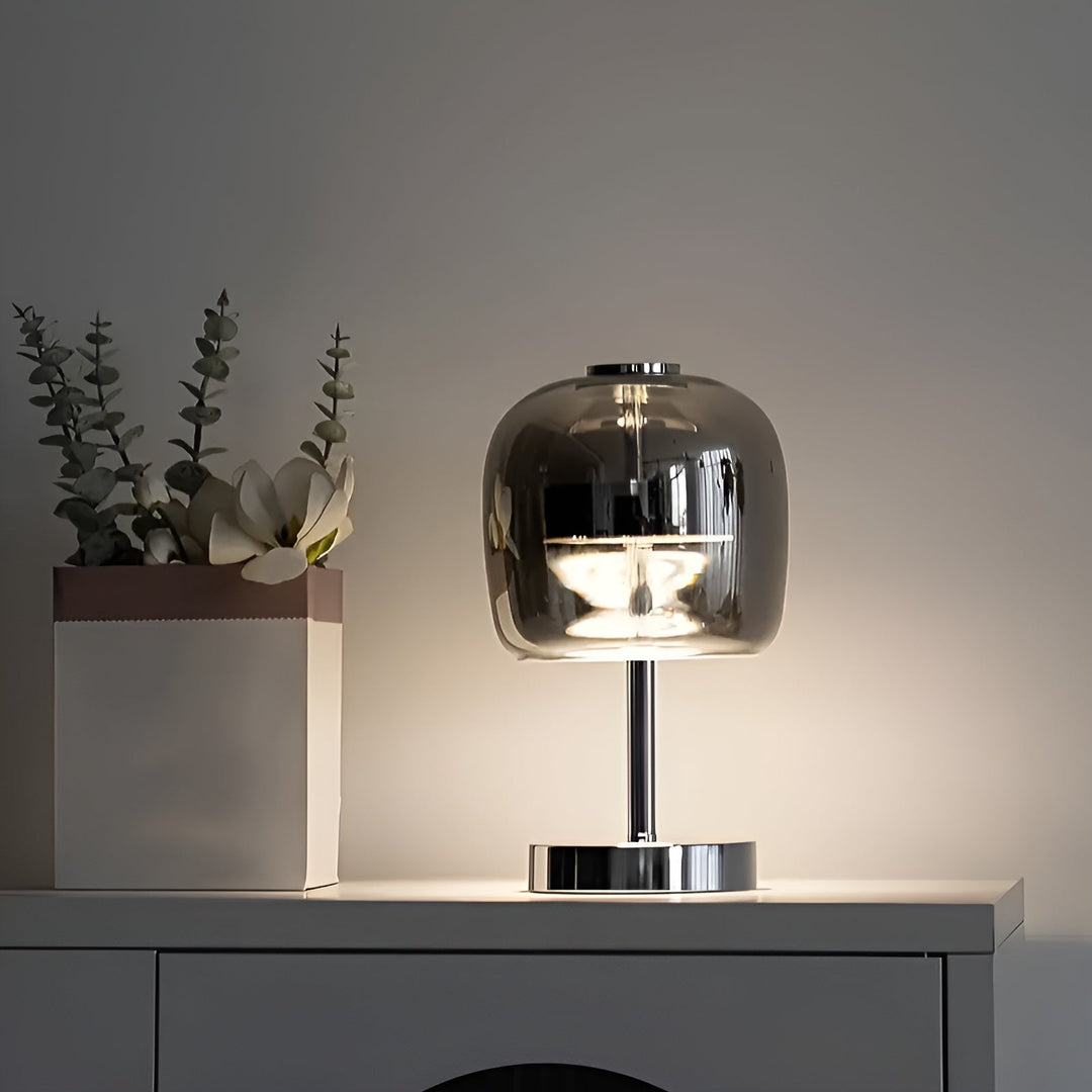 Modern glas elektropläterad ambientljuslampa