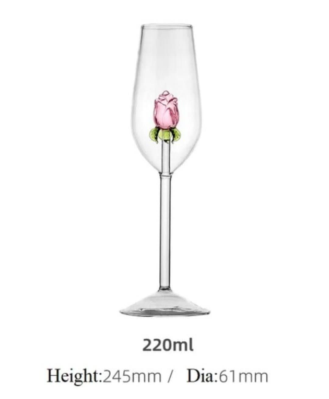 La Vie En Rose | Champagneglas - Handgjort