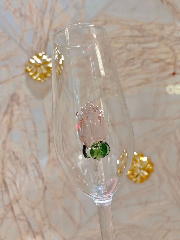 La Vie En Rose | Champagneglas - Handgjort