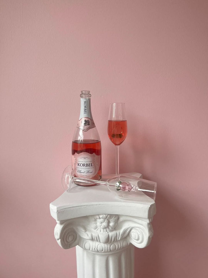 La Vie En Rose | Champagneglas - Handgjort