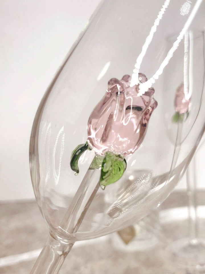 La Vie En Rose | Champagneglas - Handgjort