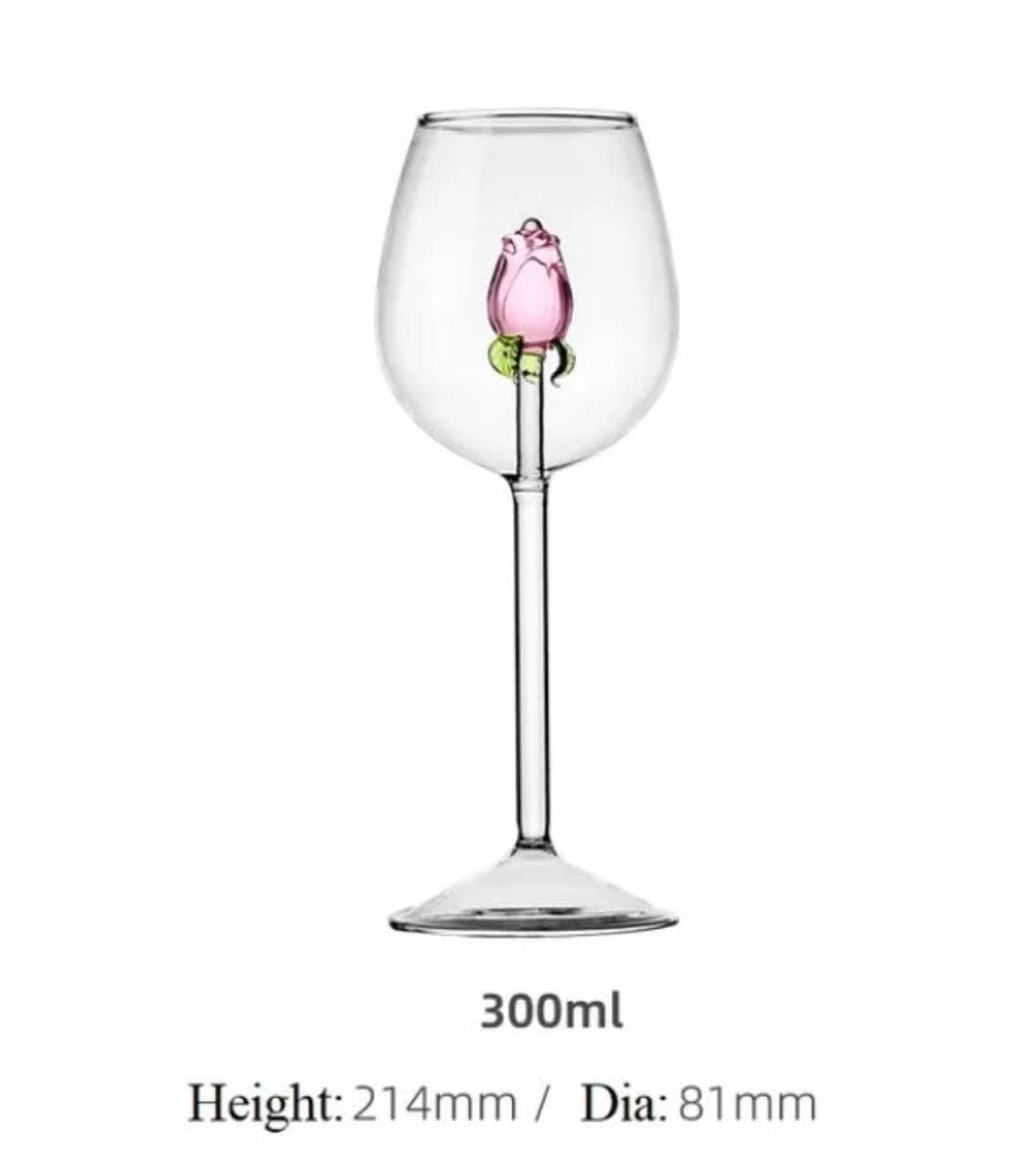 La Vie En Rose | Champagneglas - Handgjort