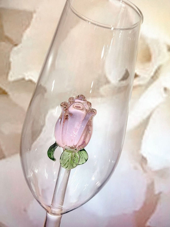 La Vie En Rose | Champagneglas - Handgjort