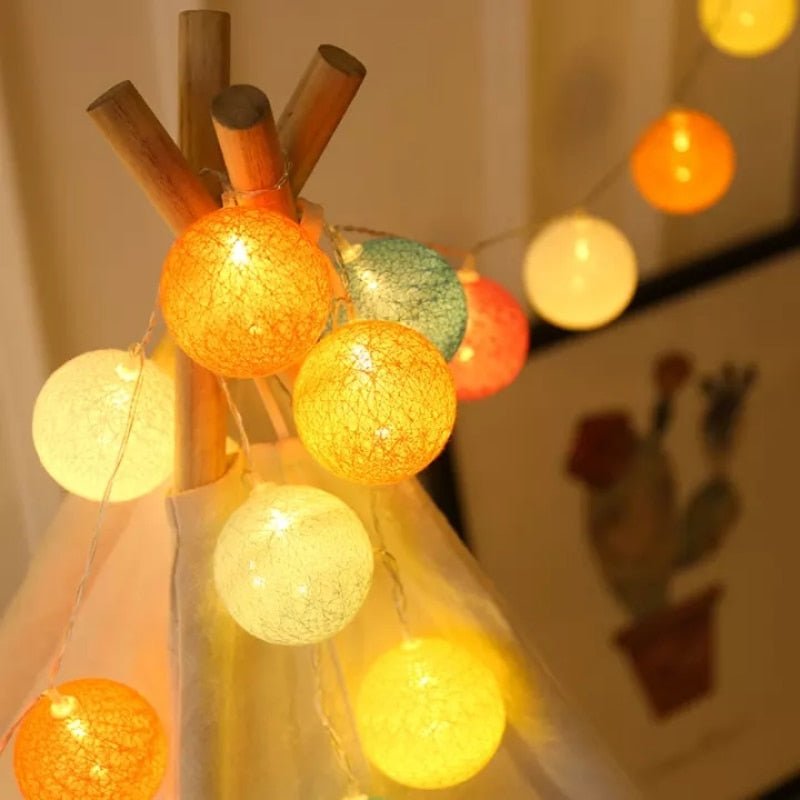 LED Bomull Boll Girlang Ljus