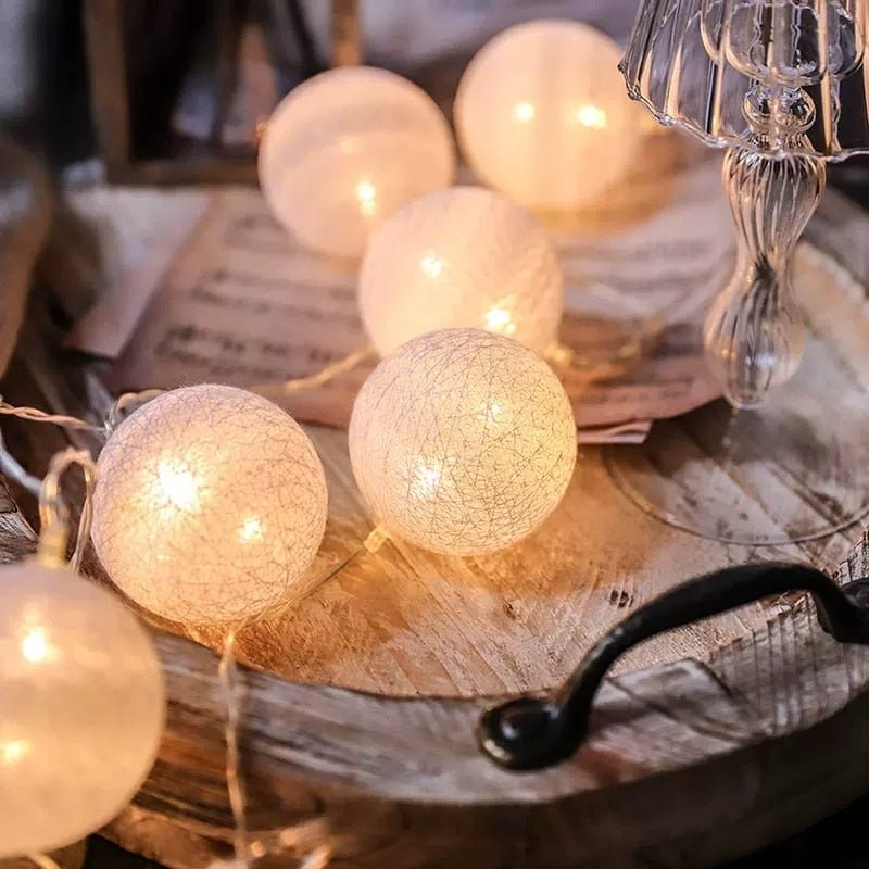 LED Bomull Boll Girlang Ljus