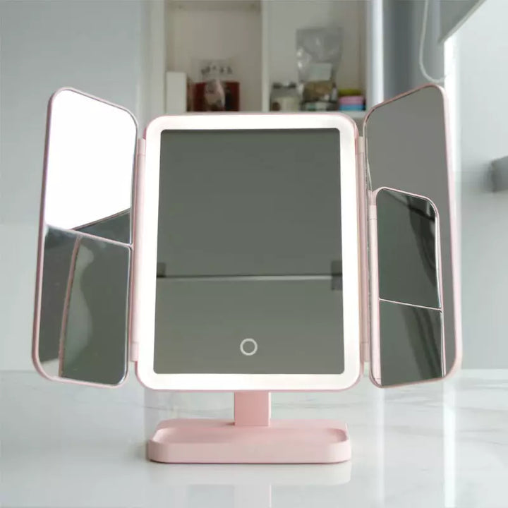 LED Makeup Spegel med 3 Ljuslägen och Förstoring