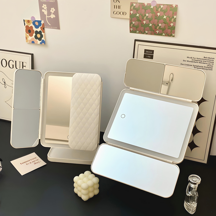 LED Makeup Spegel med 3 Ljuslägen och Förstoring