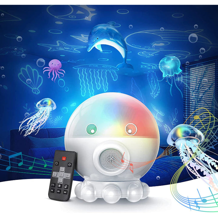 LED Nattlampa med Ocean &amp; Stjärnhimmel Projektor + Musikfunktion - DreamAura