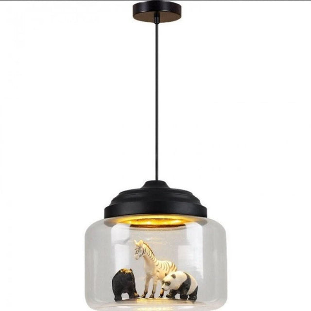 Lilla Zoo | Pendellampa med glaskupa