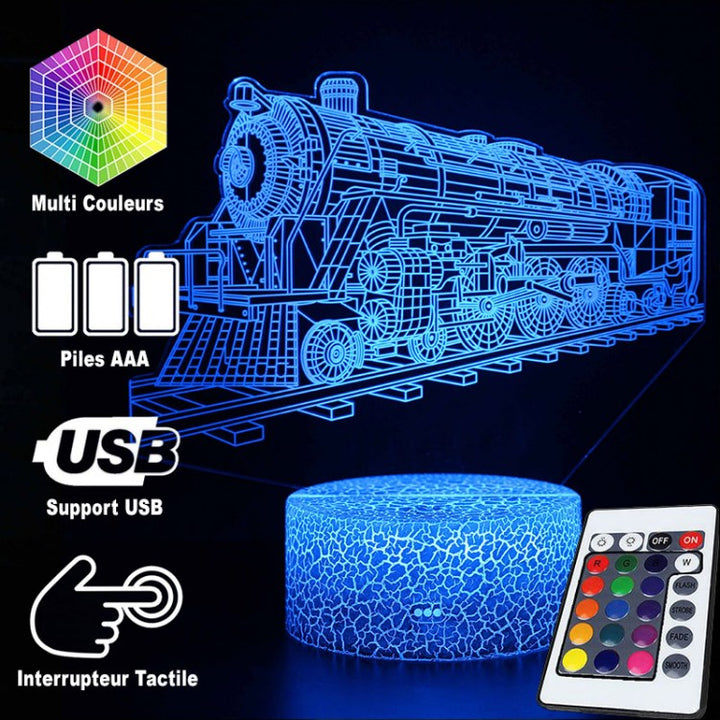 3D Lampa Lokomotiv Vintage