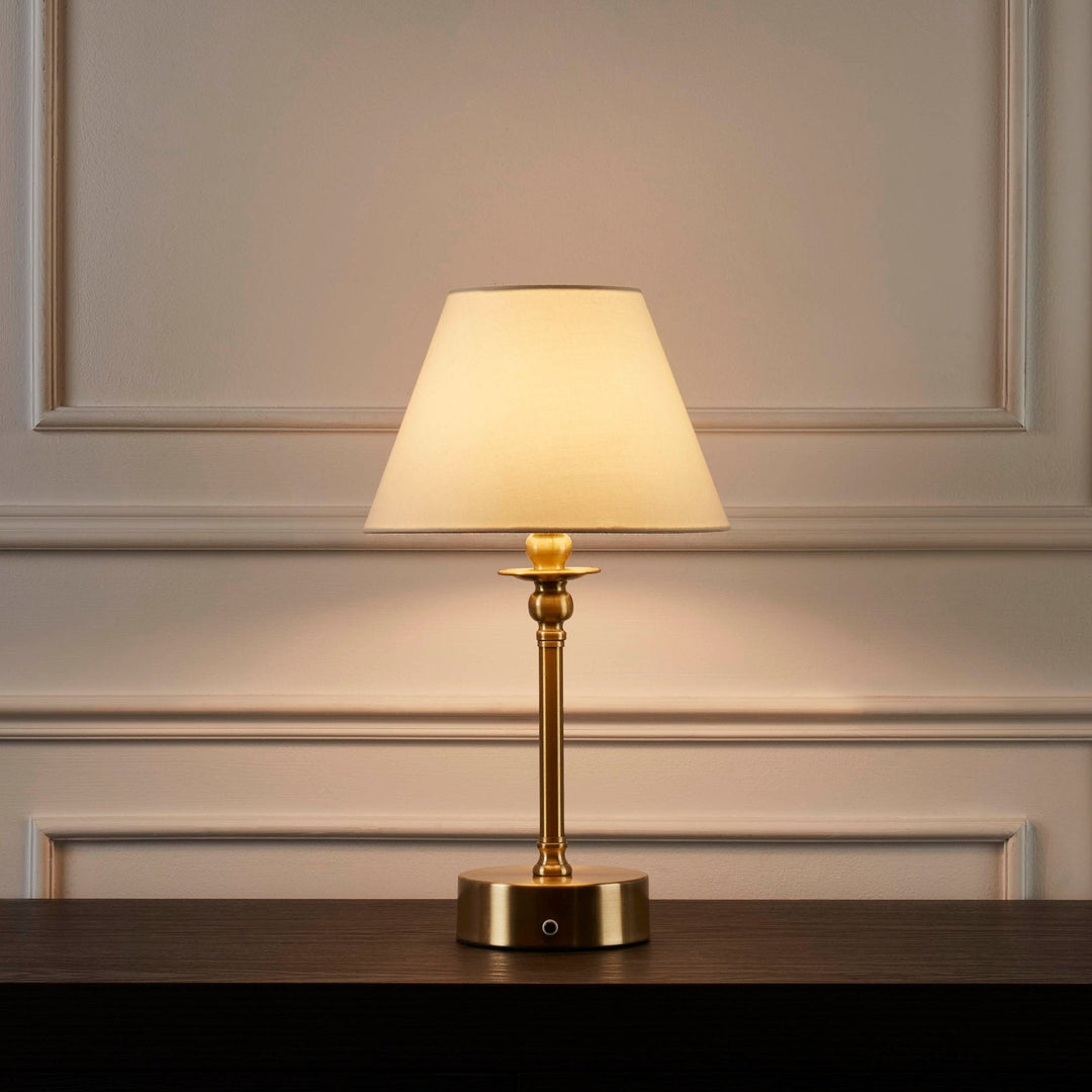 Lucille Ornate LED Uppladdningsbar Trådlös Lampa - Mässing