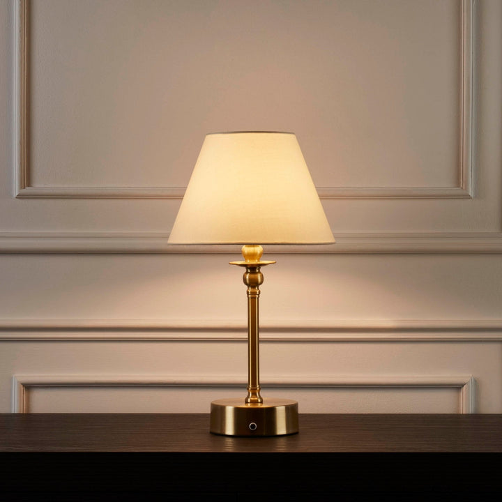 Lucille Ornate LED Uppladdningsbar Trådlös Lampa - Mässing