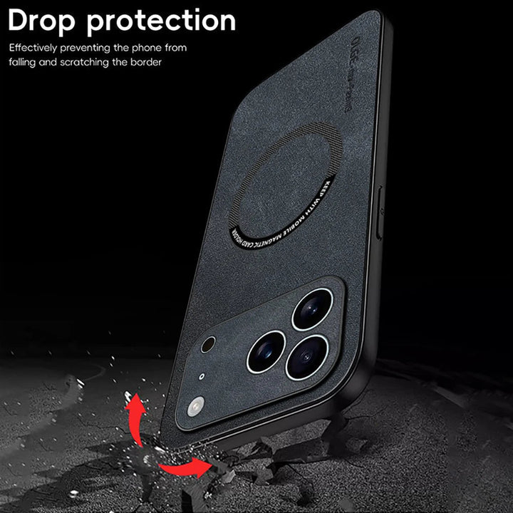 LUXEGUARD – Premium Läder Telefonfodral med MagSafe för iPhone