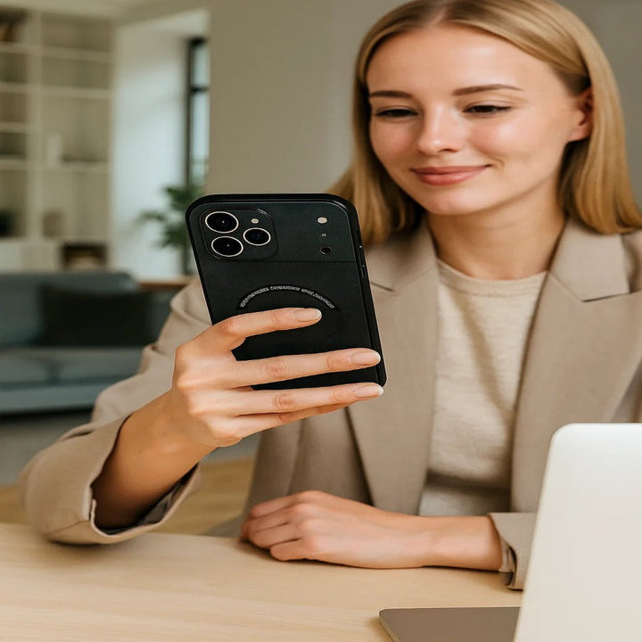 LUXEGUARD – Premium Läder Telefonfodral med MagSafe för iPhone