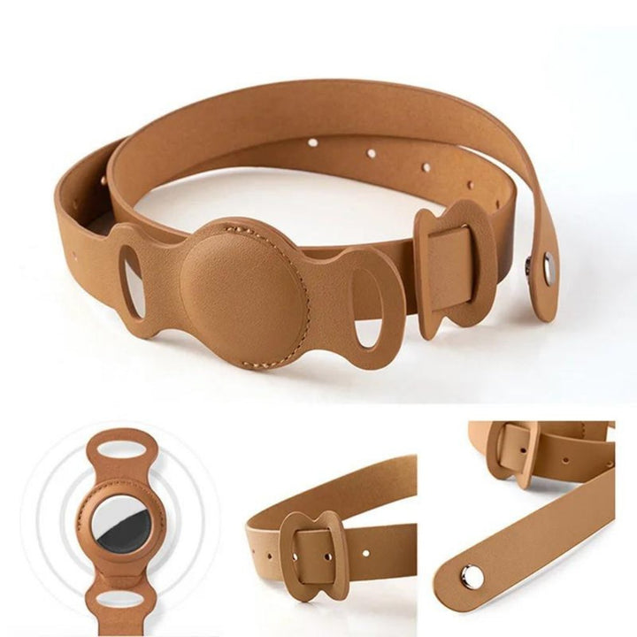 LuxeLeather • AirTag Hundhalsband