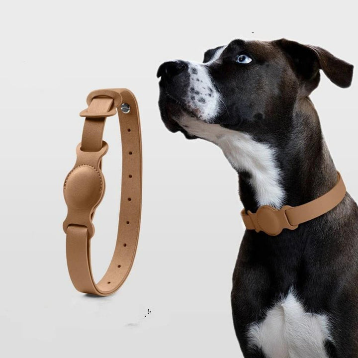 LuxeLeather • AirTag Hundhalsband