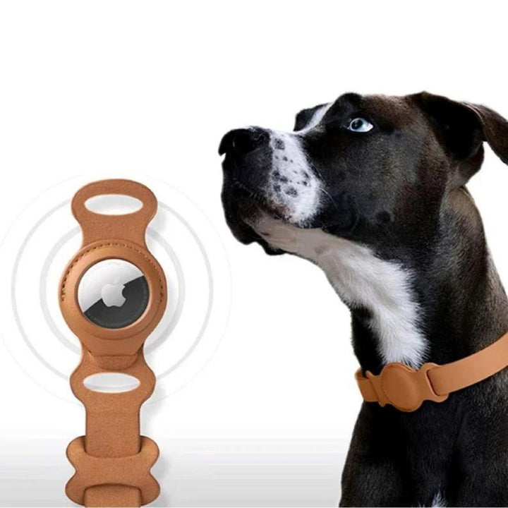 LuxeLeather • AirTag Hundhalsband