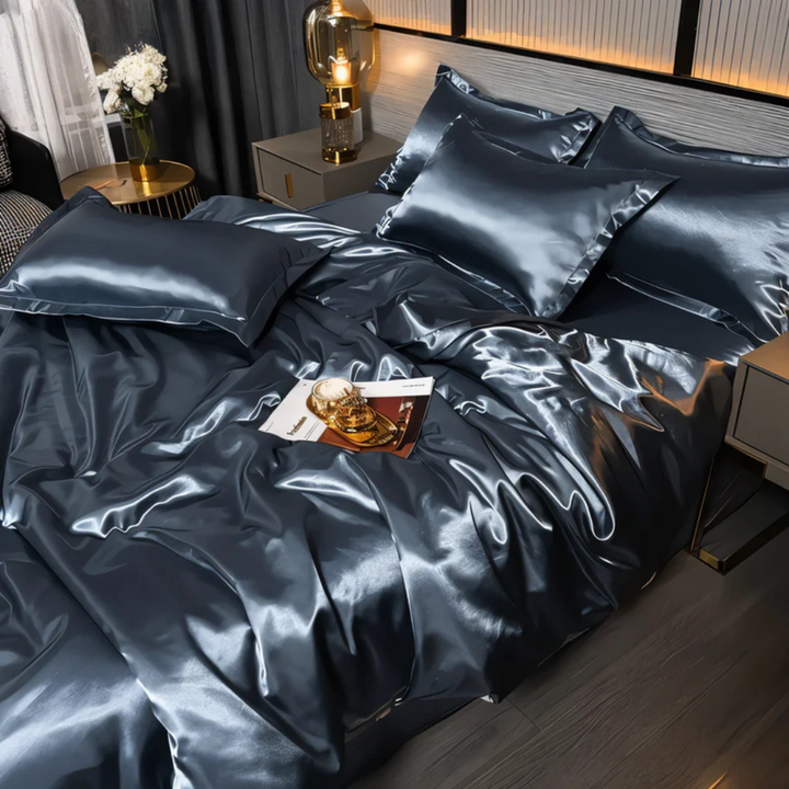Satin Duvet Cover Set i Siden