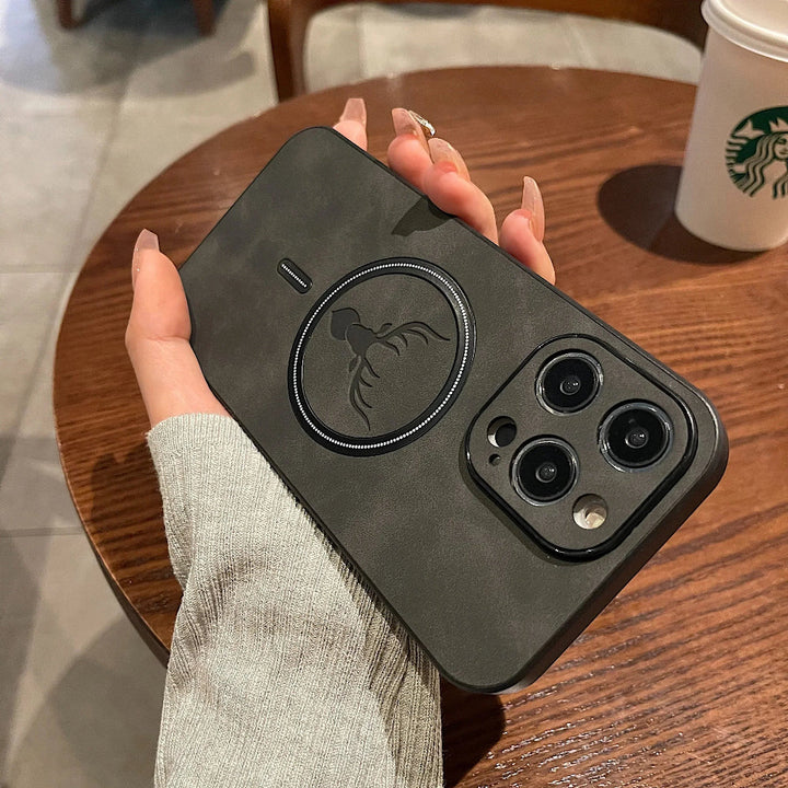 Läder Magnetiskt Skyddande Telefonfodral