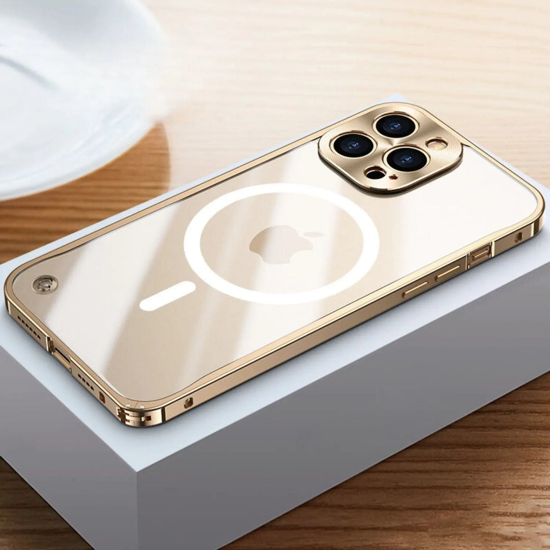 Metall Lyx MagSafe Fodral för iPhone Pro Max - Slank och Stilren Design med Maximalt Skydd