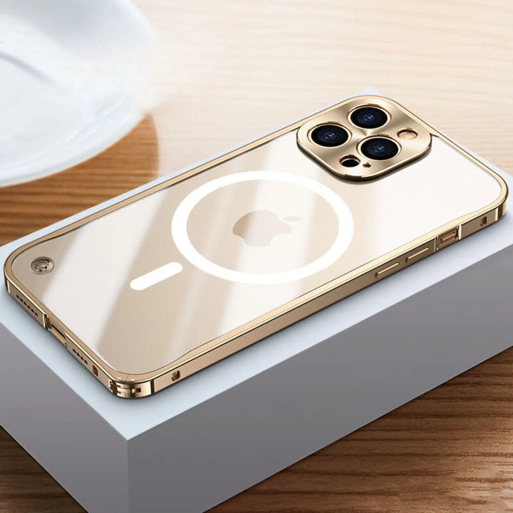 Metall Lyx MagSafe Fodral för iPhone Pro Max - Slank och Stilren Design med Maximalt Skydd