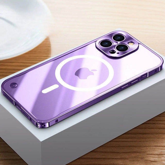Metall Lyx MagSafe Fodral för iPhone Pro Max - Slank och Stilren Design med Maximalt Skydd