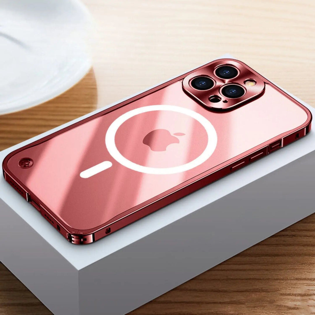Metall Lyx MagSafe Fodral för iPhone Pro Max - Slank och Stilren Design med Maximalt Skydd