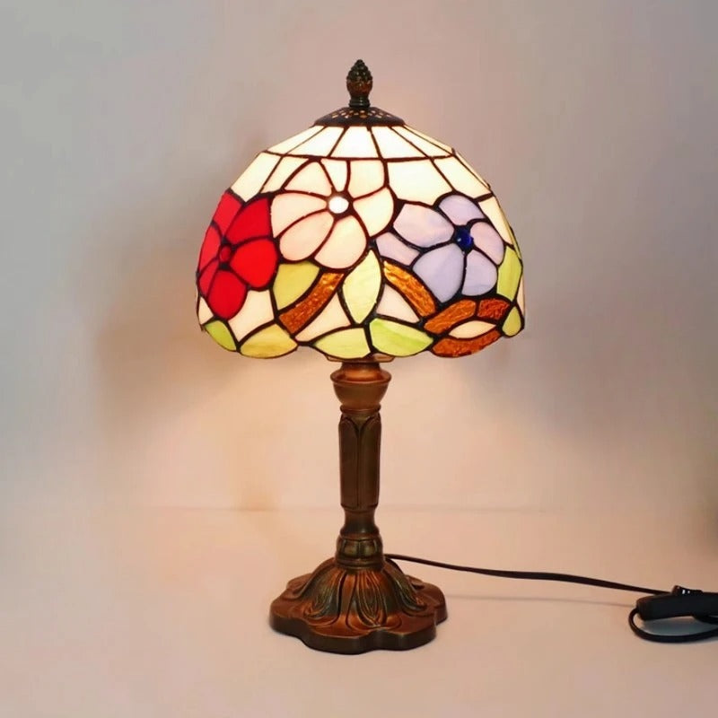Bordslampa LED Barock Retro E27 - Vintage Tiffany Glas