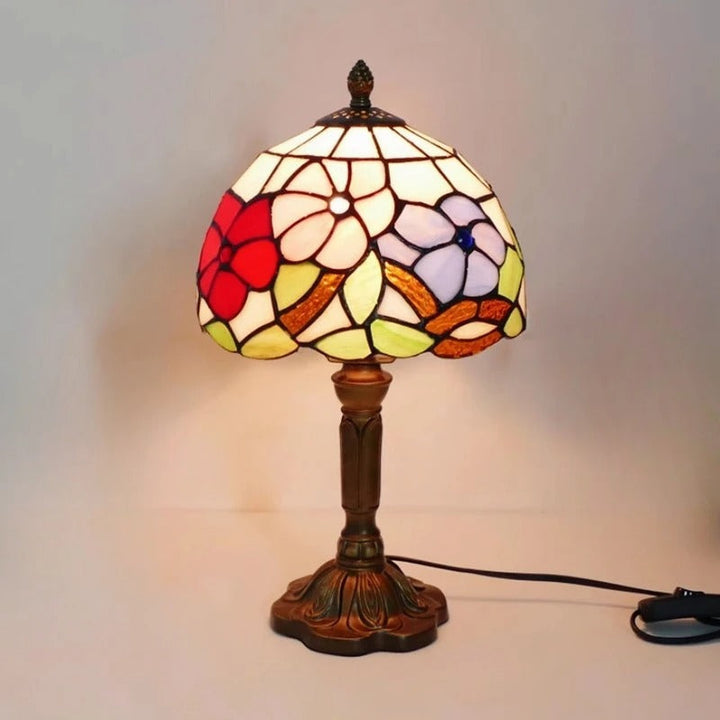 Bordslampa LED Barock Retro E27 - Vintage Tiffany Glas