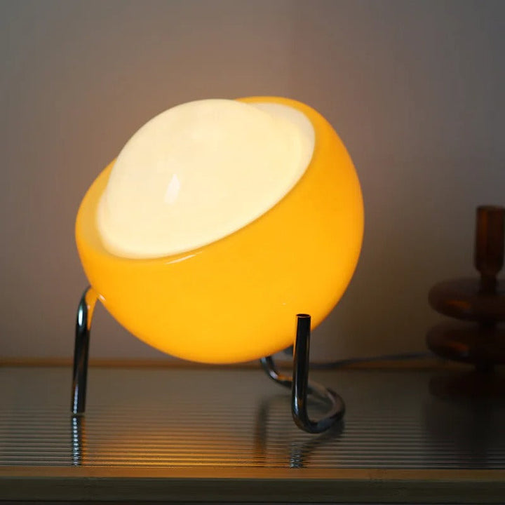 Glasbordslampa i Bauhaus-stil för konstnärlig atmosfär