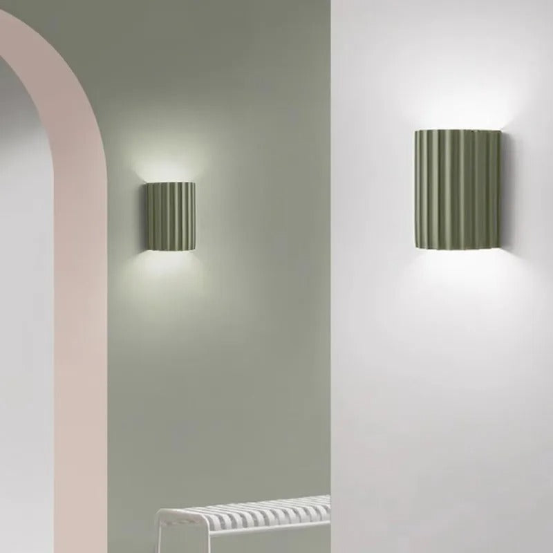 Minimalistisk Groove Vägglampa | Resin, Upp och Ner