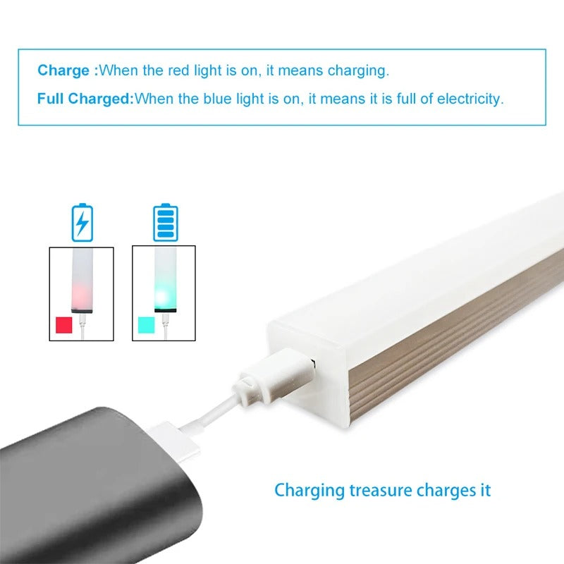 Trådlös LED Nattlampa | Rörelsesensor, Energibesparande &amp; Idealisk för Kök, Sovrum, Korridorer &amp; Skåp