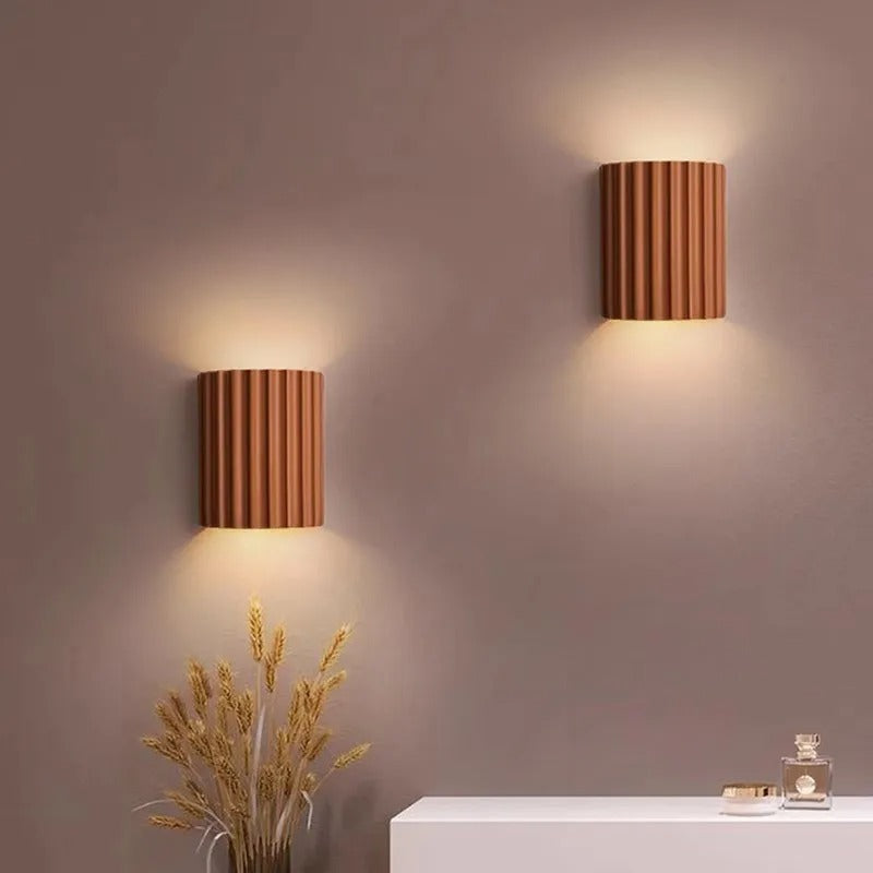 Minimalistisk Groove Vägglampa | Resin, Upp och Ner
