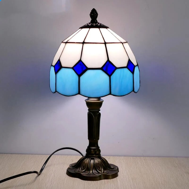 Bordslampa LED Barock Retro E27 - Vintage Tiffany Glas