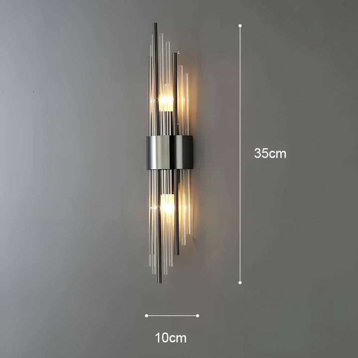 Vägglampa med kristalldekoration