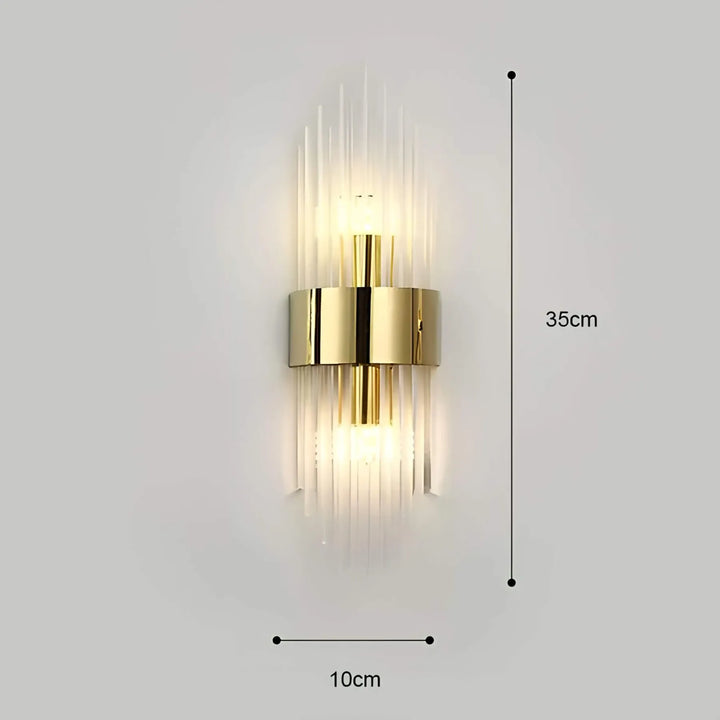 Vägglampa med kristalldekoration