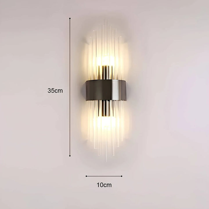 Vägglampa med kristalldekoration