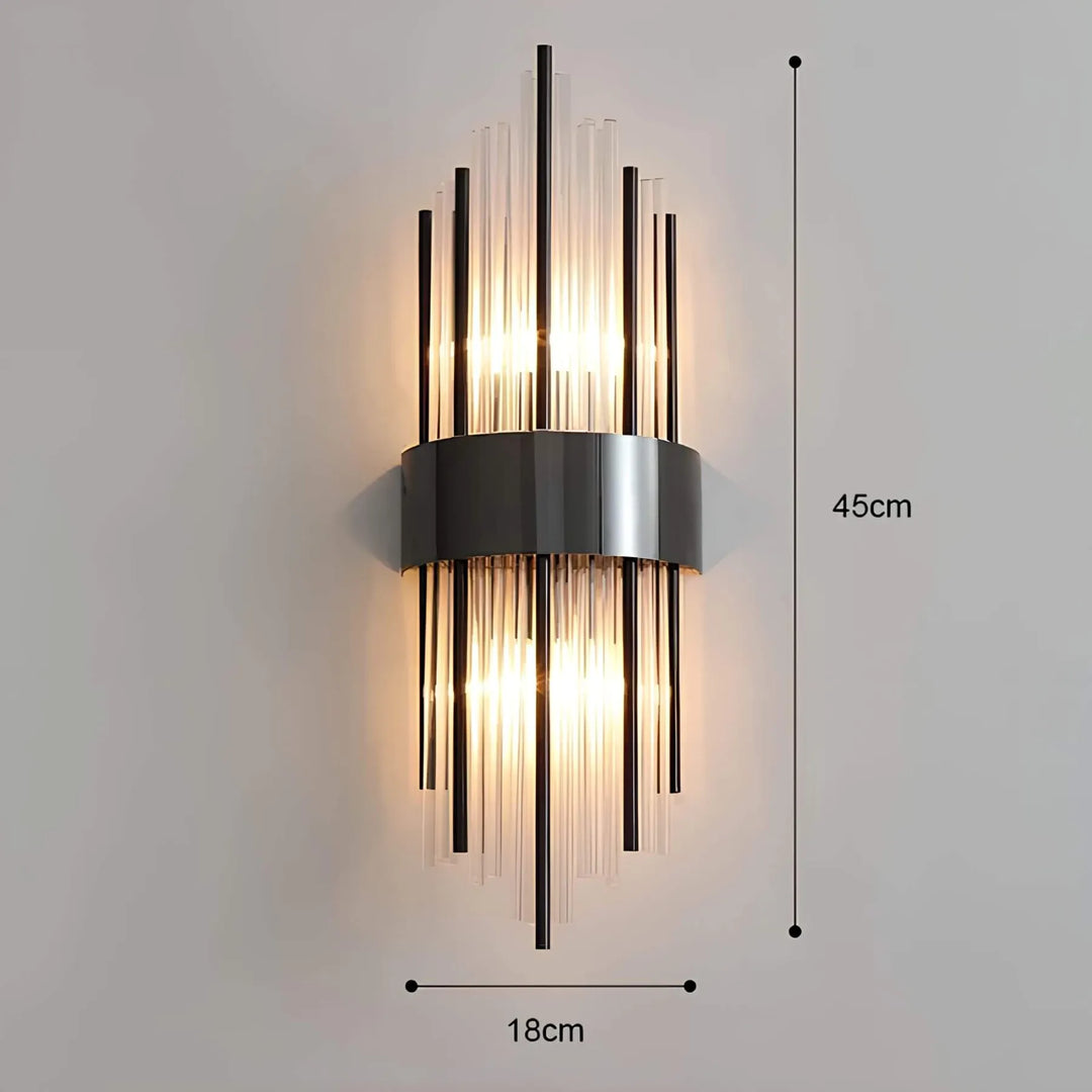 Vägglampa med kristalldekoration