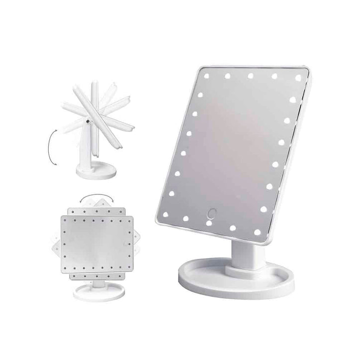 Makeup-spegel med LED-ljus och pekskärm |