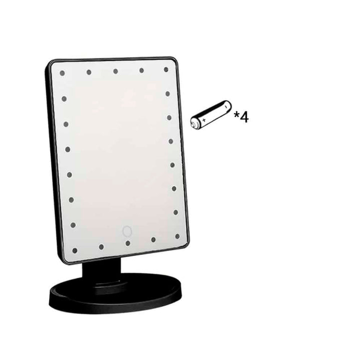 Makeup-spegel med LED-ljus och pekskärm |