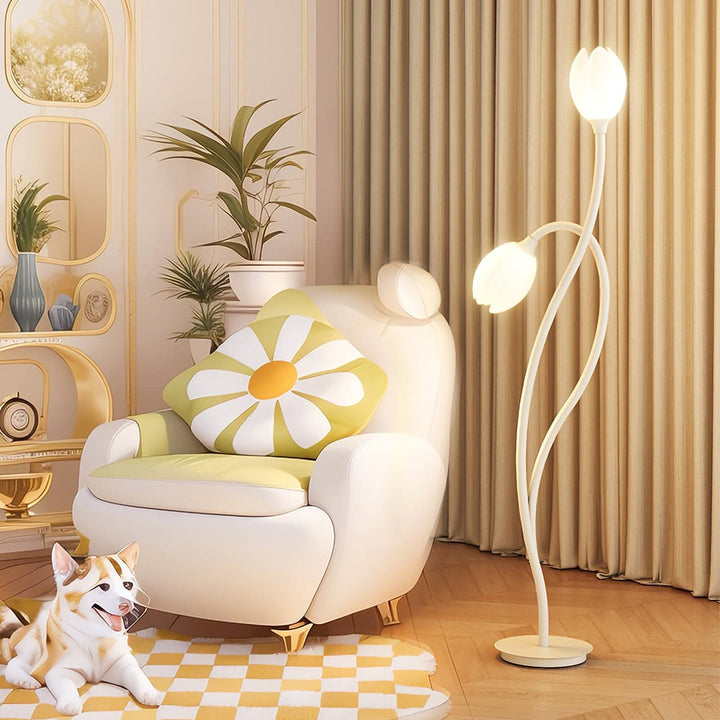 Modern Blomster Golvlampa med G9 Sockel