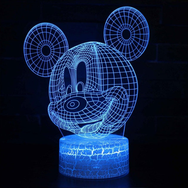 3D Lampa med Mikey Mus huvud
