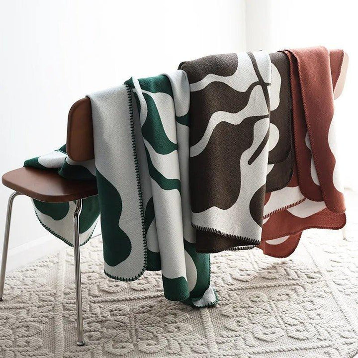 Modern, Abstrakt Pläd i Bohemisk Stil – Nordisk Stil Filt, Sängöverkast, Täcke