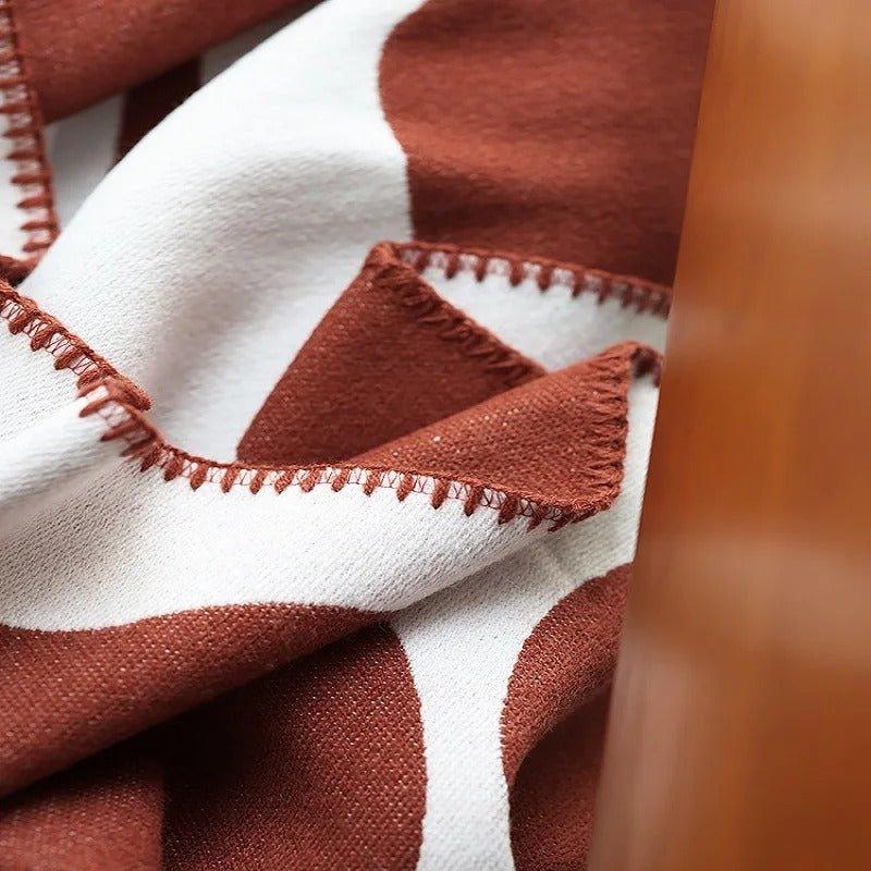Modern, Abstrakt Pläd i Bohemisk Stil – Nordisk Stil Filt, Sängöverkast, Täcke