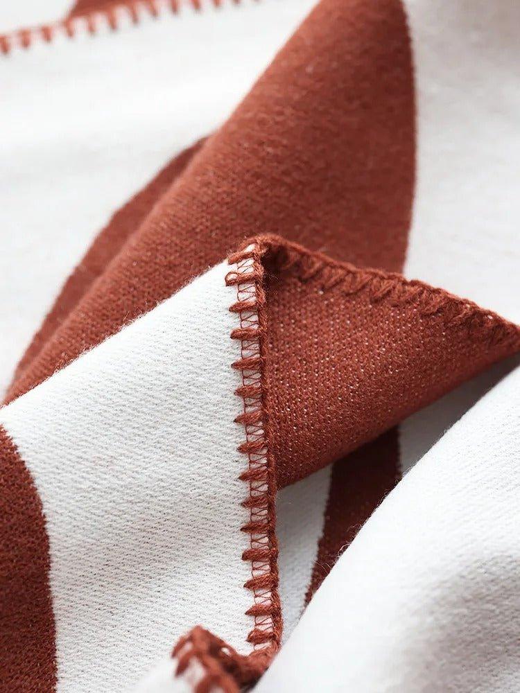 Modern, Abstrakt Pläd i Bohemisk Stil – Nordisk Stil Filt, Sängöverkast, Täcke