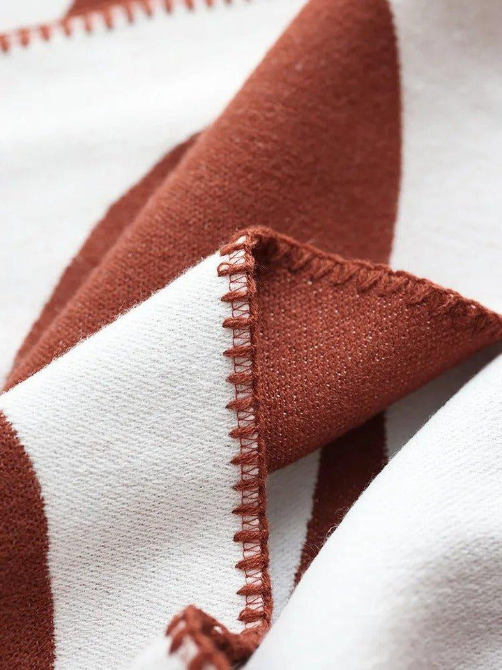 Modern, Abstrakt Pläd i Bohemisk Stil – Nordisk Stil Filt, Sängöverkast, Täcke