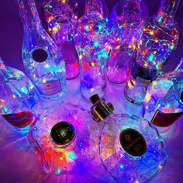 LED Flaska Ljus Kork Natt Ljus DIY Dekor |