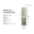 Mini USB LED Nattlampa - Kall Vit Lampa